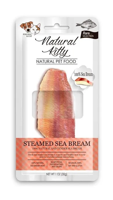 Natural Kitty, Filet dorada na parze, przysmak dla kota, 30g