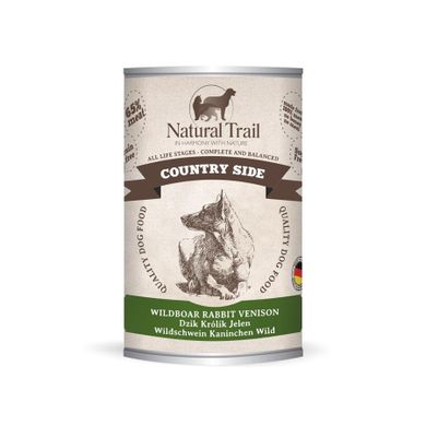 Natural Trail, Country, dzik i jeleń, karma mokra dla psów, 400g
