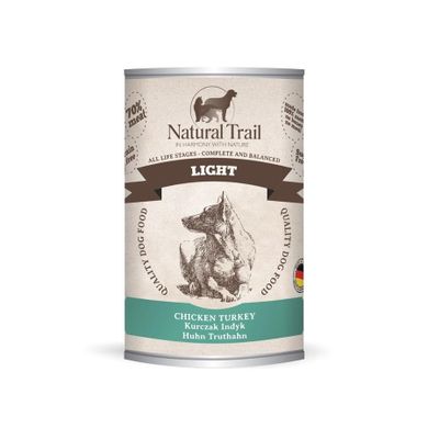 Natural Trail, Light kurczak,indyk dla psa 400g