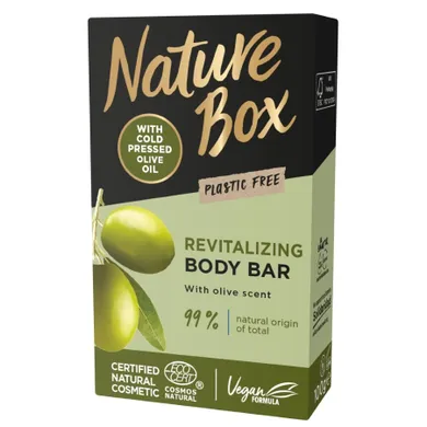 Nature Box, Olive Oil, kostka myjąca do ciała z olejem z oliwki, 100 g