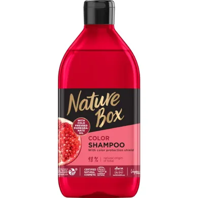 Nature Box, Pomegranate Oil, szampon do włosów chroniący kolor, 385 ml