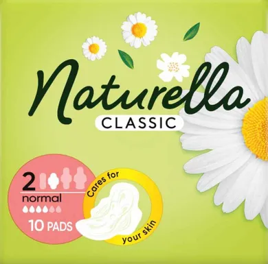 Naturella, Classic Normal Camomile, podpaski ze skrzydełkami, 10 szt.