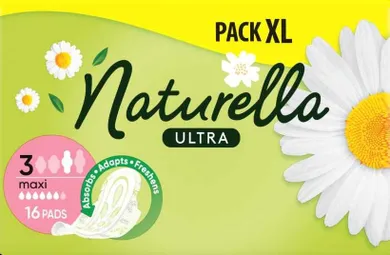 Naturella, Ultra Max+ podpaski ze skrzydełkami, 16 szt.