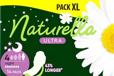 Naturella, Ultra Night, podpaski ze skrzydełkami, 14 szt.