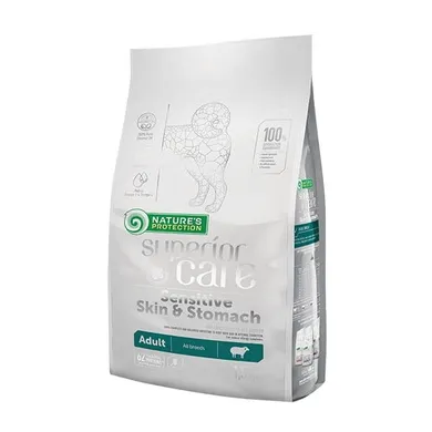 Nature's Protection, Sensitive Skin&Stomach, Adult, jagnięcina, karma sucha dla psów, 1.5 kg