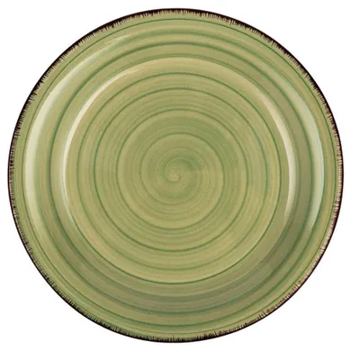 Nava, ceramiczny talerz deserowy płytki, Oil Green, 19 cm