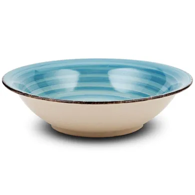 Nava, talerz ceramiczny obiadowy, faded blue, 22 cm