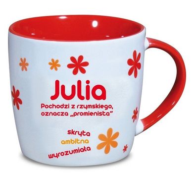 Nekupto, Julia, imienny kubek ceramiczny, 330 ml