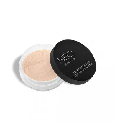 Neo Make Up, HD Perfector Loose Powder, puder sypki, transparentny, 10.5g