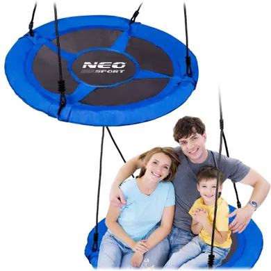 Neo-Sport, huśtawka okrągła, bocianie gniazdo, niebieskie, 95 cm