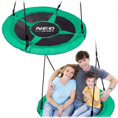 Neo-Sport, huśtawka okrągła, bocianie gniazdo, zielone, 95 cm