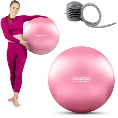 Neo-Sport, piłka do aerobiku fitness, 55 cm, różowa