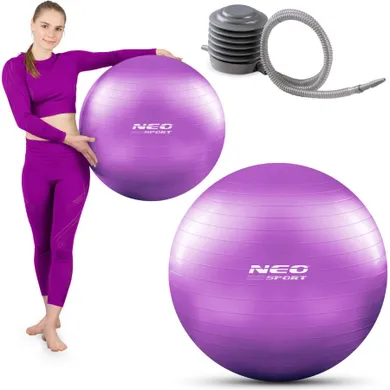 Neo-Sport, piłka do aerobiku, fitness, 65 cm, fioletowa