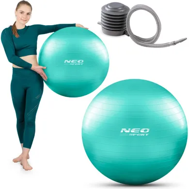 Neo-Sport, piłka do aerobiku fitness, 65 cm, turkusowa