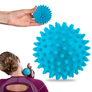 Neo-Sport, piłka do masażu i fitness, niebieska, 7,5 cm