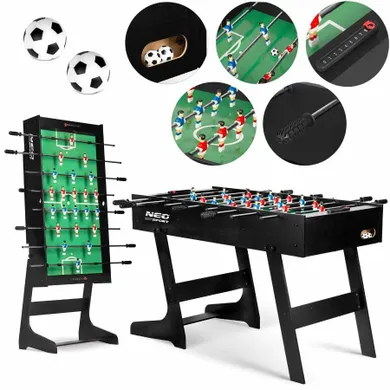 Neo-Sport, stół do gry w piłkarzyki, 121-61-80 cm NS-803, czarny