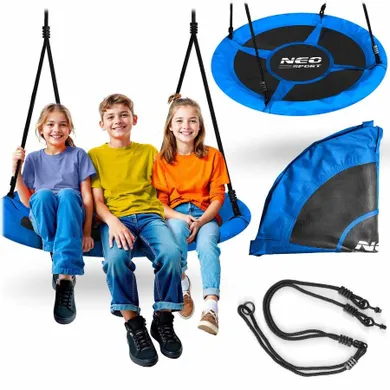 Neo-Sport, Swingo, huśtawka bocianie gniazdo, niebieska, 110 cm
