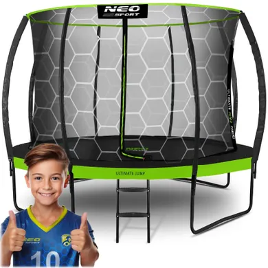 Neo-Sport, trampolina ogrodowa profilowana z siatką wewnętrzną, 14ft/435 cm