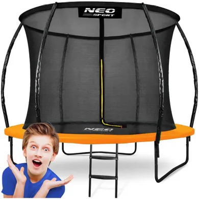 Neo-Sport, trampolina ogrodowa profilowana, z siatką wewnętrzną, 8ft/252 cm