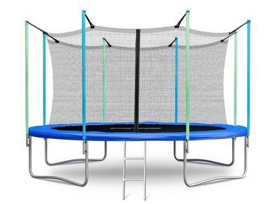 Neo-sport, trampolina ogrodowa z siatką wewnętrzną, śr. 374 cm