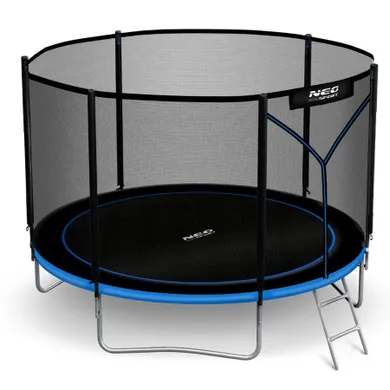 Neo-Sport, trampolina ogrodowa z siatką zewnętrzną i drabinką, 10ft/312 cm