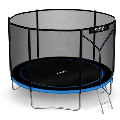 Neo-Sport, trampolina ogrodowa z siatką zewnętrzną i drabinką, 8ft/252 cm