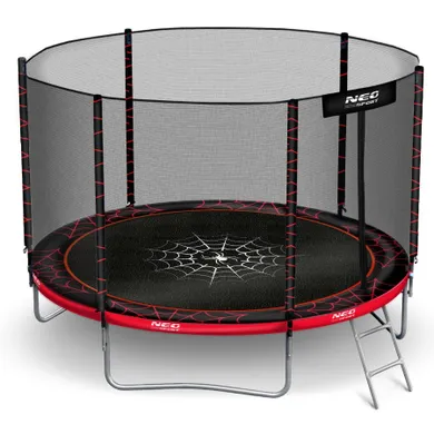 Neo-Sport, trampolina ogrodowa z siatką zewnętrzną i drabinką, 8ft/252 cm