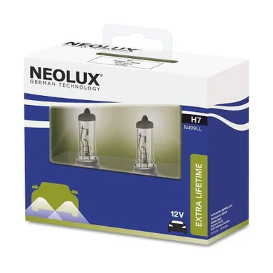 Neolux, H7 Extra Lifetime, żarówka halogenowa, 12V, 55W, 2 szt.