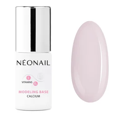 NeoNail, Modeling Base Calcium, baza hybrydowa Basic Pink, 7.2 ml