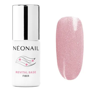 NeoNail, Revital Base Fiber, wzmacniająca baza hybrydowa, Blinking Cover Pink, 7.2 ml