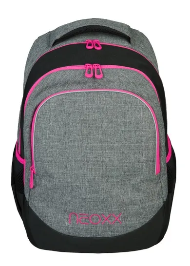 Neoxx, Fly, plecak szkolny, szaro-różowy