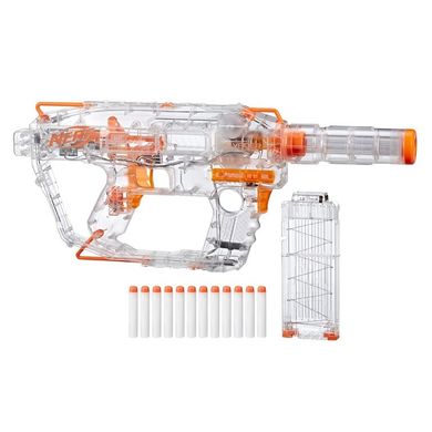 Nerf Modulus Evader, przezroczysta wyrzutnia z podświetleniem