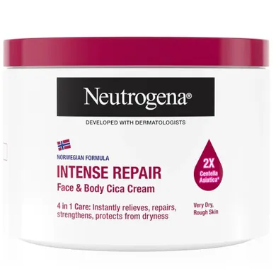 Neutrogena, Intense Repair, intensywnie regenerujący krem do twarzy i ciała, 400 ml