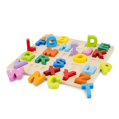 New Classic Toys, alfabet duże litery, drewniane puzzle