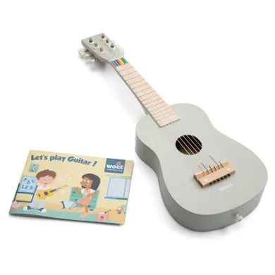 New Classic Toys, Woet, drewniana gitara, beżowa