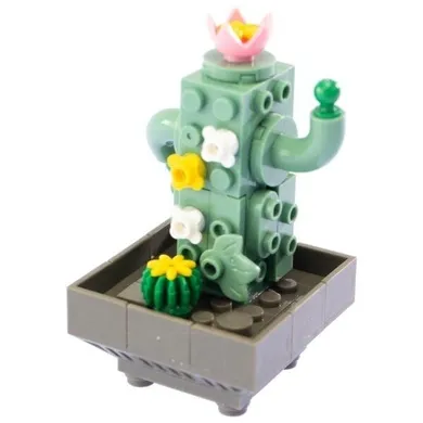 Nice Group, Mini Kwiaty, klocki konstrukcyjne, Kaktus, 136 elementów