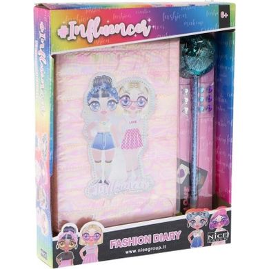 Nice Group, pamiętnik z długopisem pomponem, jasnoróżowy