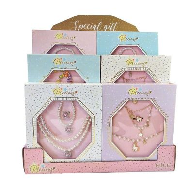 Nice Group, zestaw biżuterii w opakowaniu prezentowym, biały, 1 opakowanie