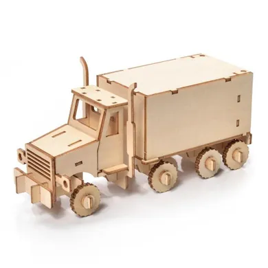 Nice Idea, Ciężarówka, puzzle drewniane, model 3D