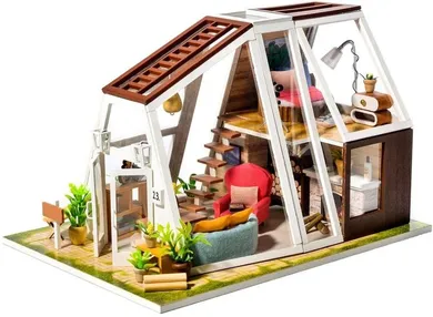 Nice Idea, składany model LED, drewniany, Peter's dream Hut