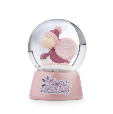 Nici, Cosy Winter, Ślimak pink Soa, brokatowa kula śnieżna, 6,5 cm