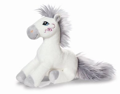 Nici, Koń, stojący, maskotka, biały, 35 cm
