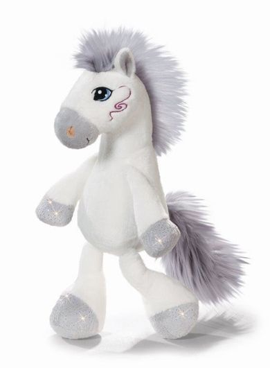 Nici, Koń z wiszącymi nogami, maskotka, biały, 25 cm