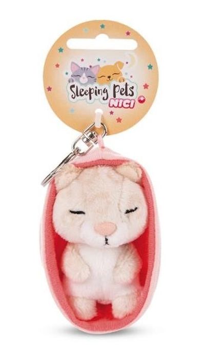 Nici, Sleeping Pets, brelok pluszowy, kot w cętki, 8 cm