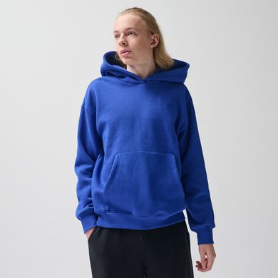 Niebieska bluza unisex z kapturem o kroju oversize NOWEAR