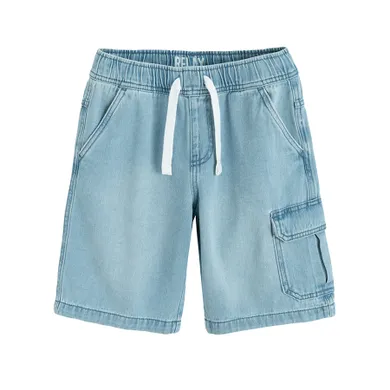 Niebieskie jeansowe szorty z regulacją relaxed Cool Club