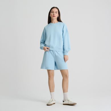 Niebieskie szorty loose z bawełny czesanej NOWEAR