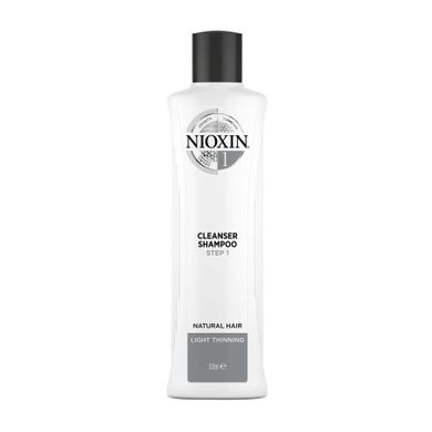 NIOXIN, System 1 Cleanser Shampoo, oczyszczający szampon do włosów normalnych, lekko przerzedzonych, 300 ml