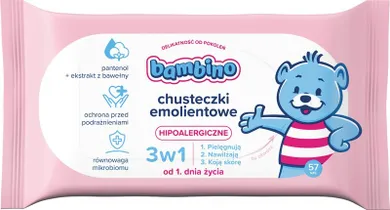 Nivea Bambino, chusteczki emolientowe 3w1, hipoalergiczne, 1-57 szt.