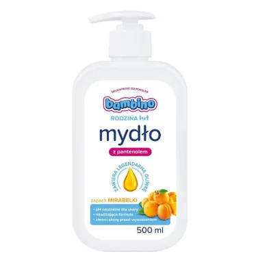 Nivea, Bambino, mydło do rąk, mirabelka, 500 ml